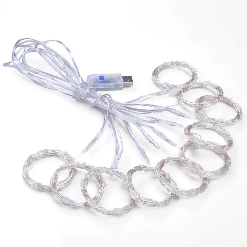 

3Mx3M 300 LED USB Led Curtain Light Copper Wire LED String Curtain Lights Wedding Xmas Decorative Light With Remote Control