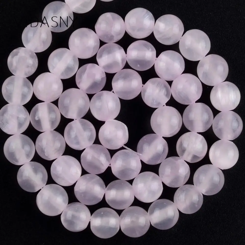 

Natural Light Pink Jades Chalcedony Beads For Needlework Jewelry Making 4 6 8 10mm Round Stone Beads Diy Necklace Bracelet 15"