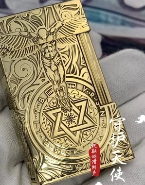 6 THZ11watch video side pulley 6style dragon Apocalypse soldiers Kerosene retro vintage brass Side slip lighter - Цвет: 6