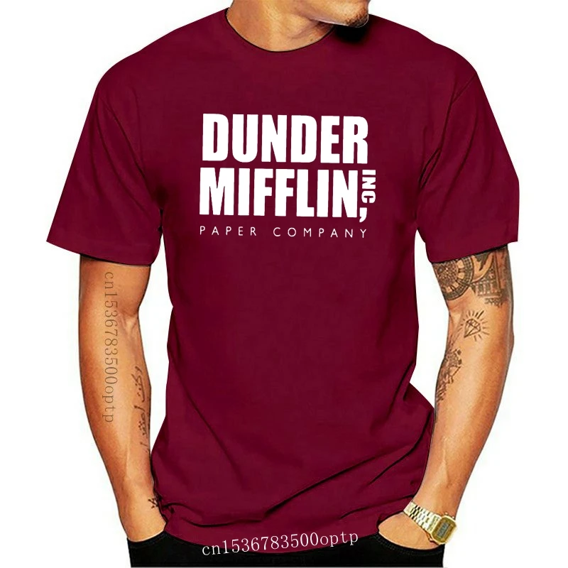 

Новинка, Мужская футболка Dunder Mifflin, забавный подарок для офиса, мужские топы, футболки, лето 2021, стильные мужские футболки высокого качества, ...