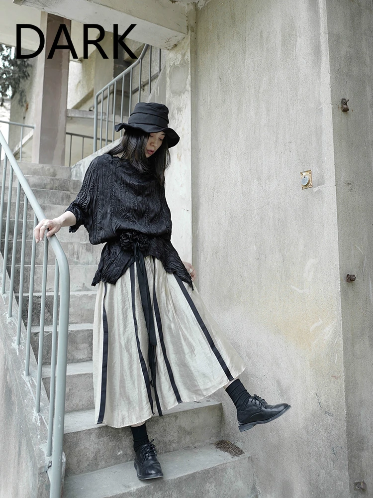 Темный Ямамото ветра в японском стиле литературы и искусства юбка Женский