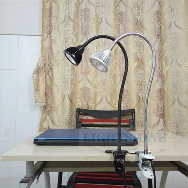 

Free Shipping LED Clip Desk Lamp Eye Protection Learning Reading Bedside Work Machine Tool Lamp 5w COB 110V230v