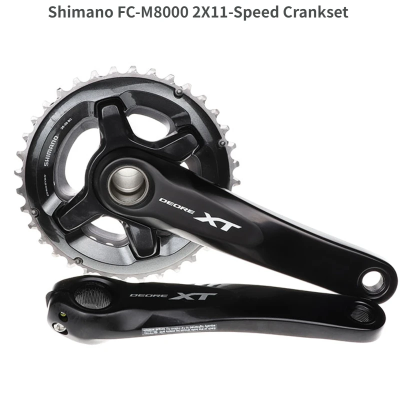 SHIMANO DEORE XT FC M8000 HOLLOWTECH II кривошипная система 2x11 Speed 28 38T 170 мм 175 мм|Шатун и передняя