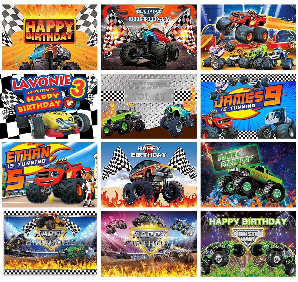 

Hot Wheel Custom Backdrop Cartoon Car Theme Boy Birthday Party Photography Background Photographic Photo Studio Props Photobooth