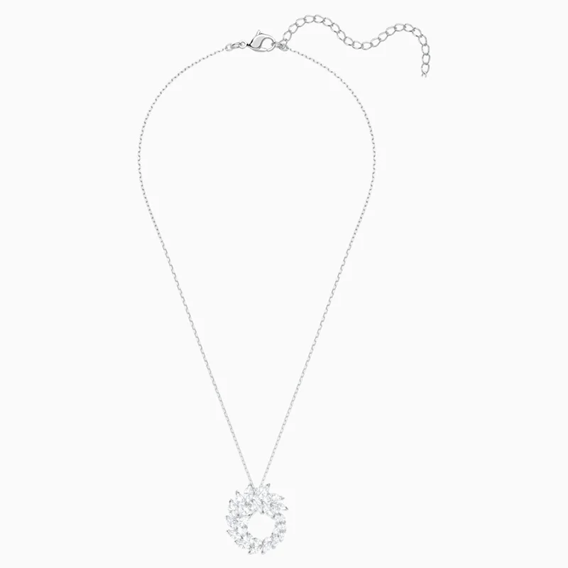 

Fashion SWA New LOUISON Pendant Necklace Fresh Frosted Winter Leaf Decoration Platinum Necklace Female Jewelry Birthday Gift