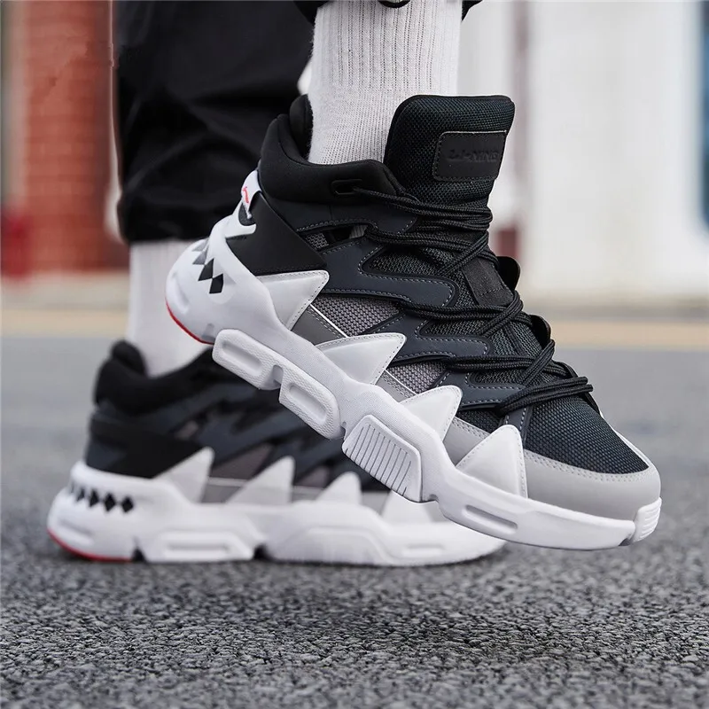 Мужская обувь для баскетбола Li-Ning нескользящая спортивная с высоким вырезом и