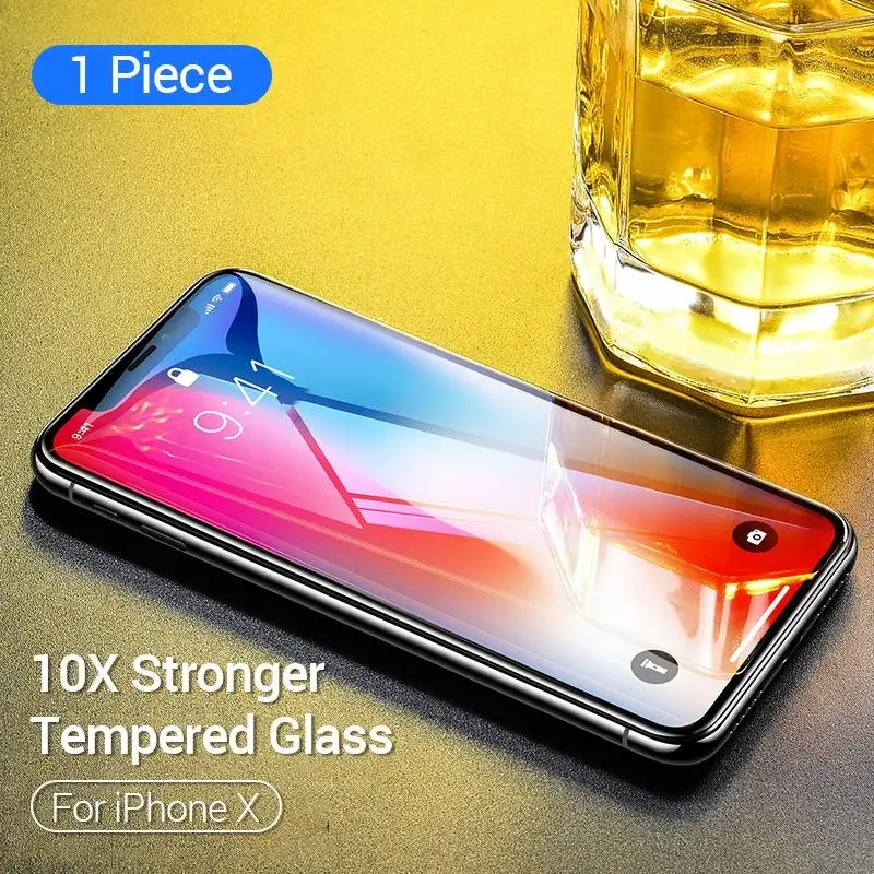 DIVI [2-Pack] Защита экрана закаленное стекло для iPhone Xs Max Xr X XS полное покрытие IP Xsmax ipone защитное стекло Защита R - Цвет: For iPhone  X
