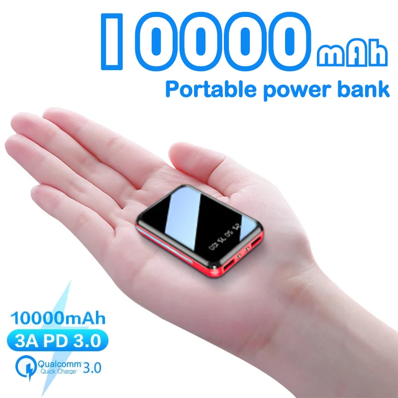 

10000mAh Power Bank Portable Phone Fast Charger Digital Display USB Charging External Battery Pack for Samsung Xiaomi Iphone