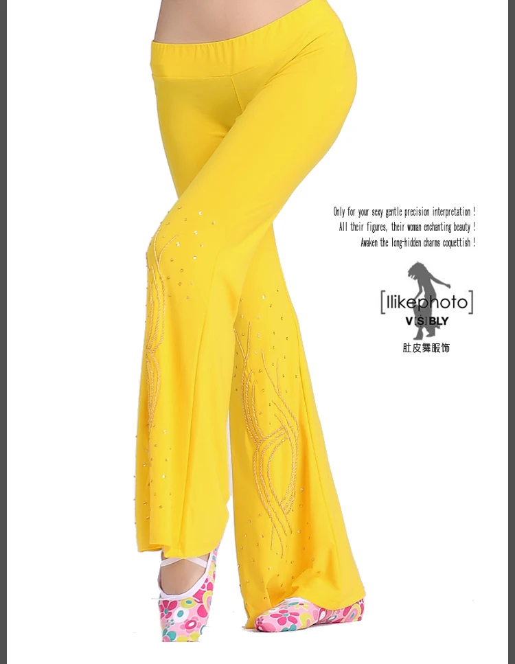 Женские костюмы для танца живота хлопковые брюки с вышивкой и кристаллами |