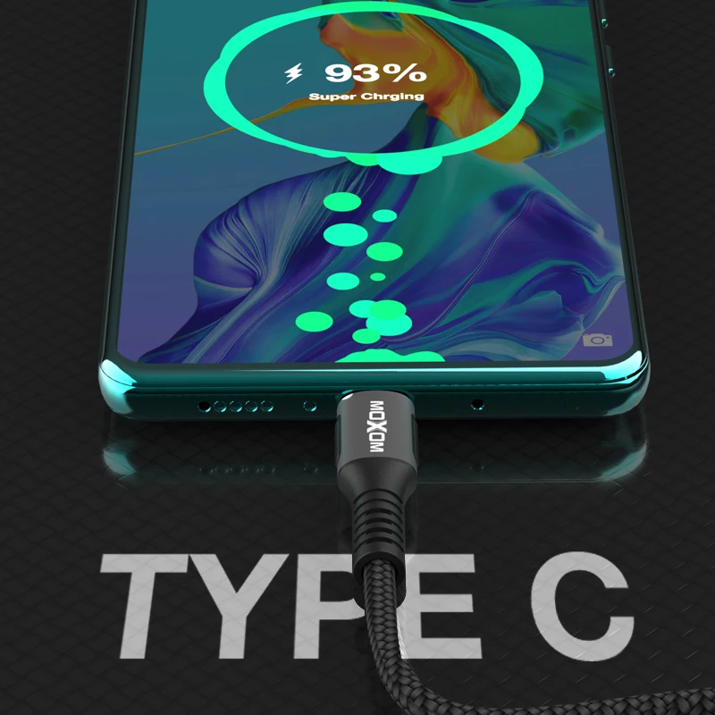 MOXOM 5A USB Type C кабель для Huawei Mate 20 P30 P20 Pro быстрая зарядка Samsung S10 Xiaomi mi 9 8|Кабели