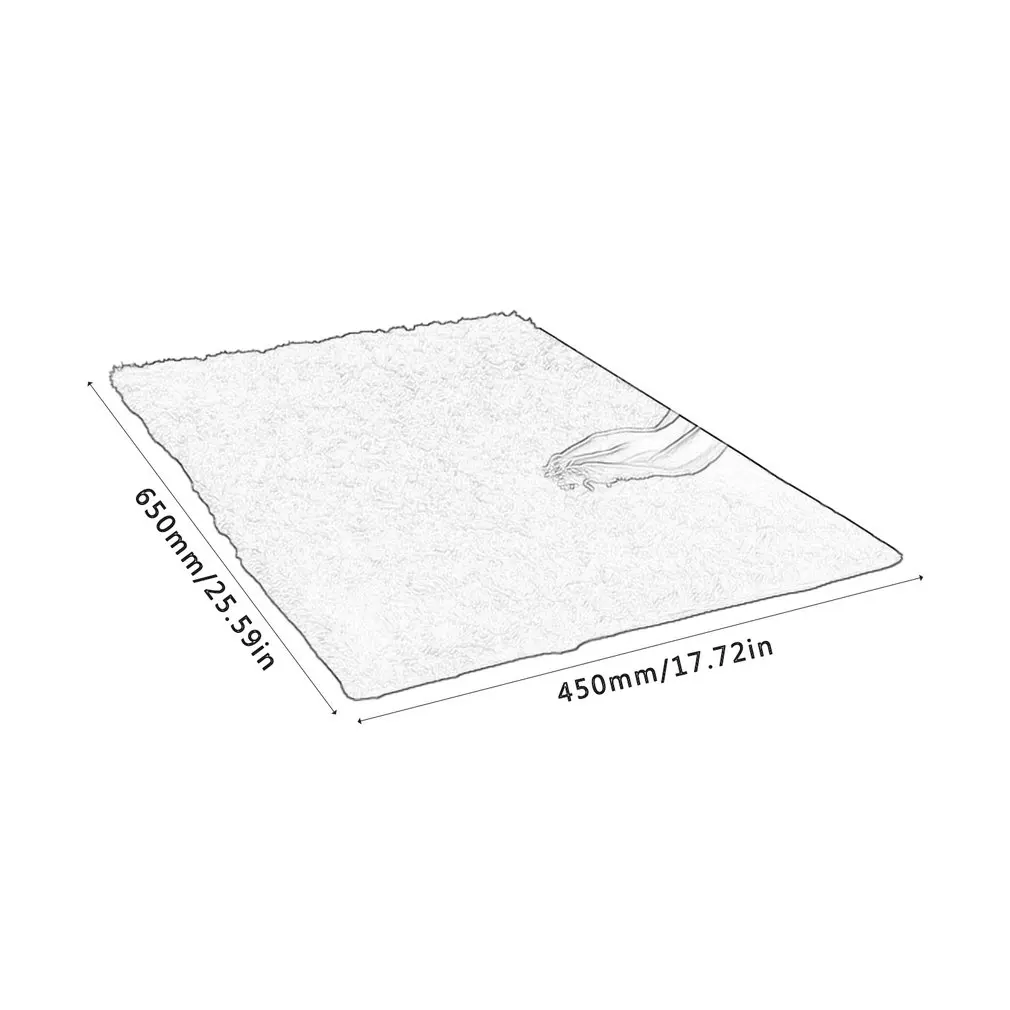 

Living room coffee table blanket Nordic style long hair baby carpet bedroom bedside mat Thickened washed silk hair non-slip rug