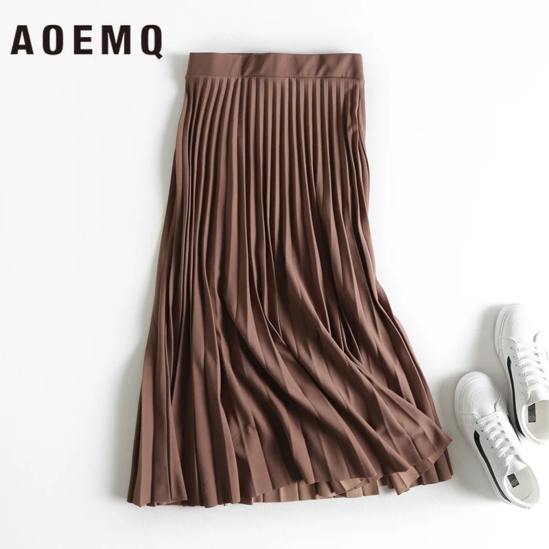 AOEMQ/модные рубашки; 2 однотонных кофейных/черных цвета; красивые юбки с волнистыми драпировками; юбки с волнистыми хвостами для девочек; женская одежда