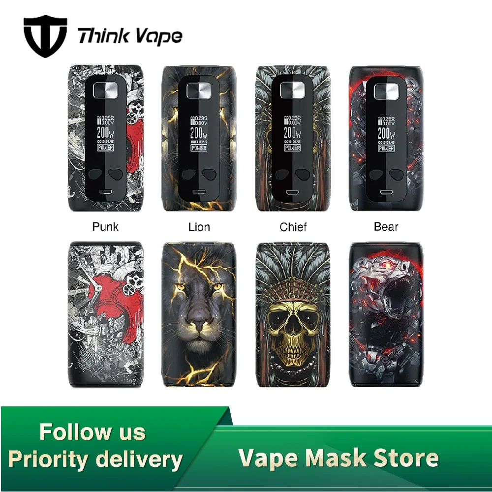 Цвет! Think Vape Thor Pro 220 Вт TC Box MOD VS Think Vape Thor 200 Вт TC Box MOD с привлекательными узорами электронная сигарета Vape Mod