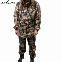 men camouflage clothes set fleece waterproof tree camo hunt clothing free breathing hunter equipment