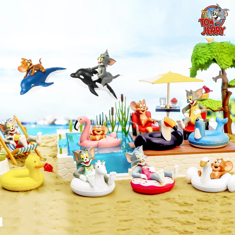 

Tom Cat Jerry Mouse toy party blind box Kawaii Dolls Cartoon Birthday Gifts cute Christmas car decoration accessories automobile