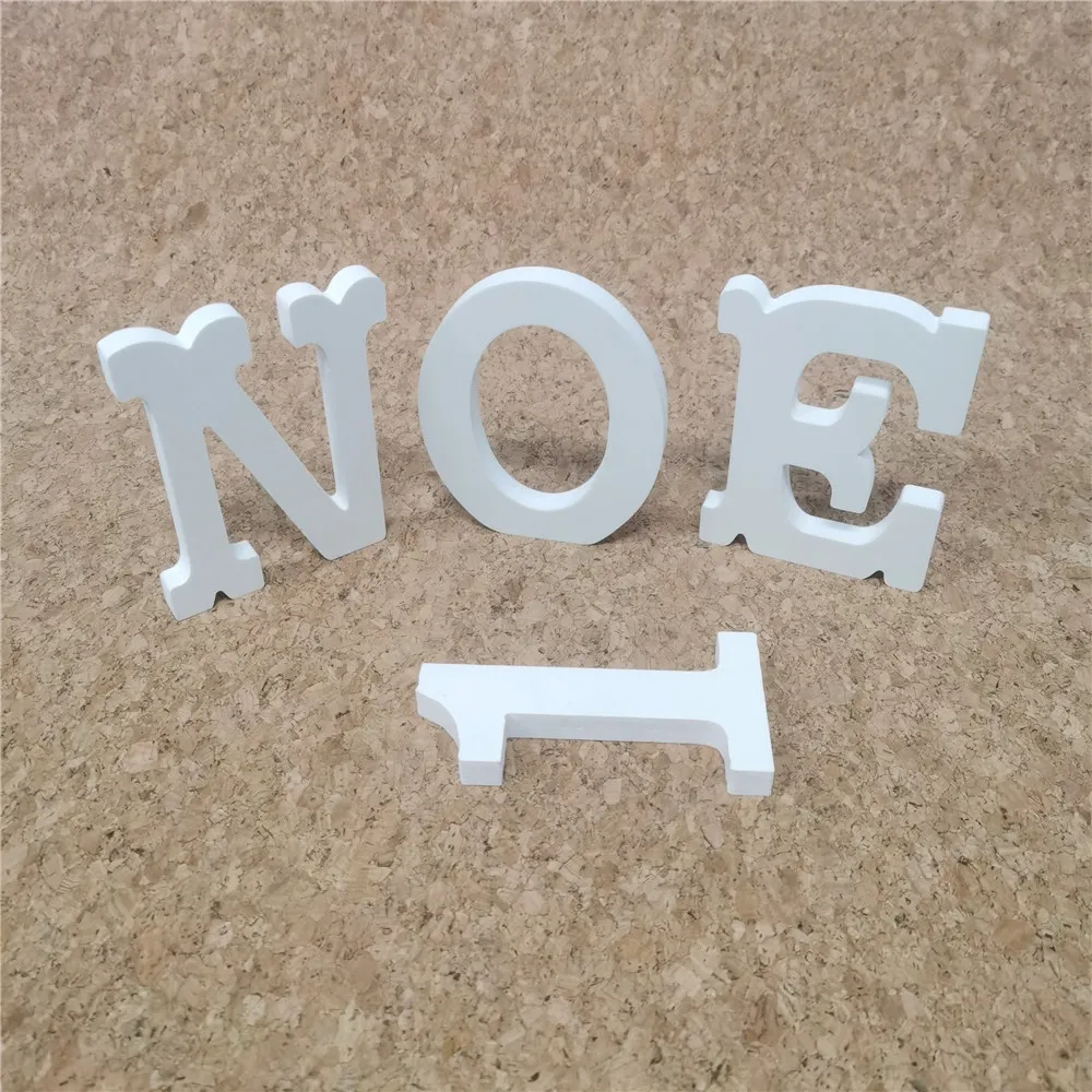 Custom Happy Birthday Hight 30cm wooden Wood White Letters for Baby Shower Large Party Supplies Decorations | Дом и сад