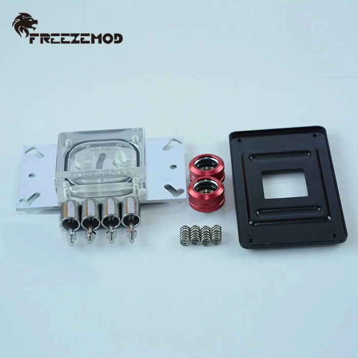 FREEZEMOD cpu акриловый компьютер PC водяная жидкость кулер блок база медь с микроканалом для AMD AM3+ AM4 RGB светильник. AMD-PM3D