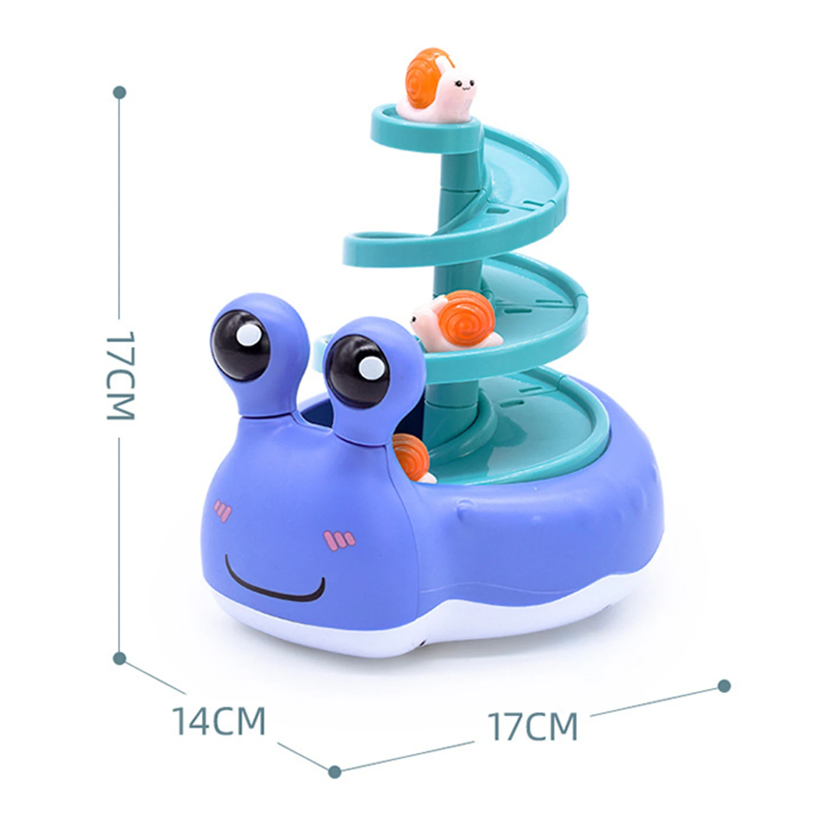 

Children Cute Snail Shape Non Remote Control Glider Rail Car with Track Early Education Toys For Kids Birthday Gift Rail Car