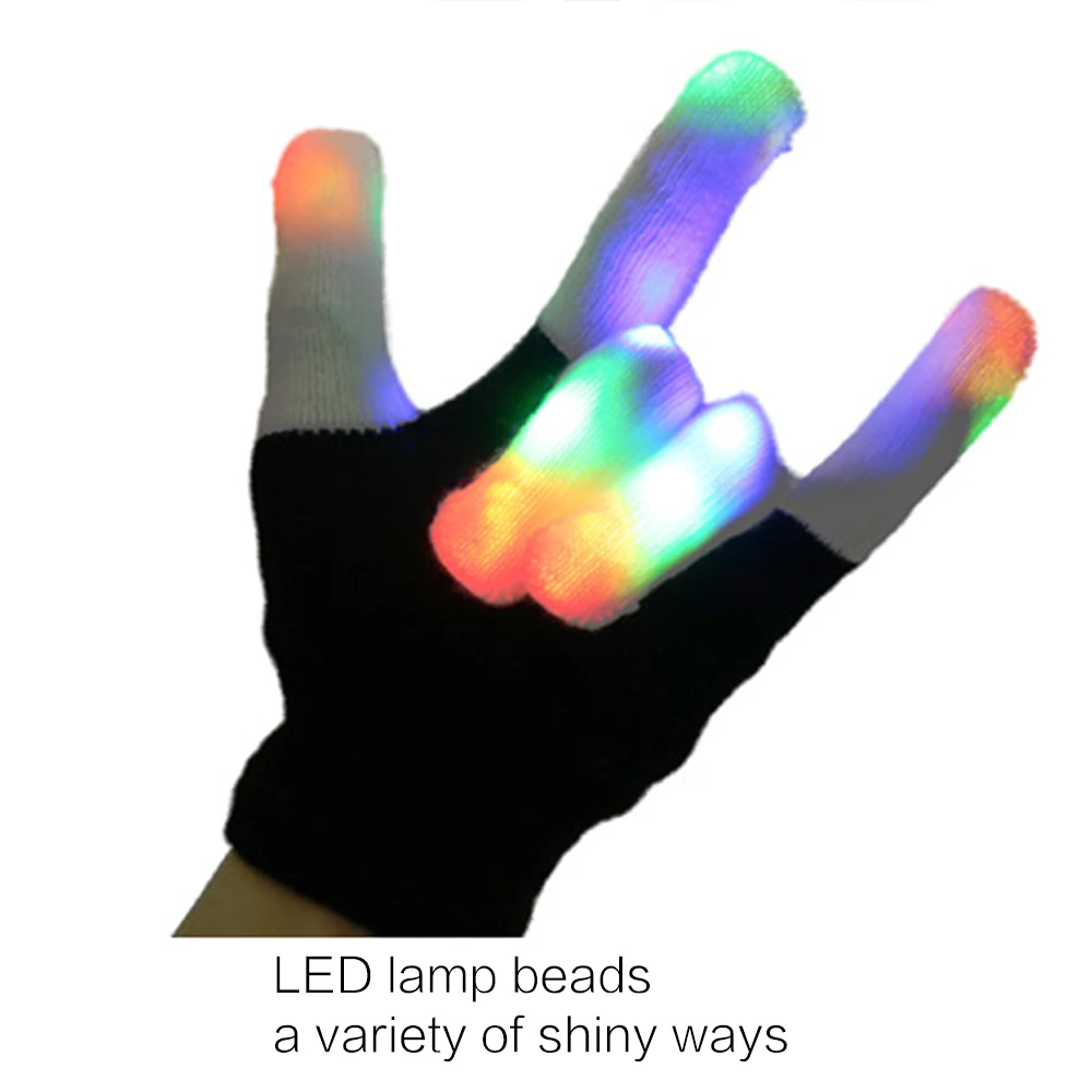 Colorful Fiber Gloves Electric Flashing Luminous LED Durable Motorcycle Bicycle | Автомобили и мотоциклы