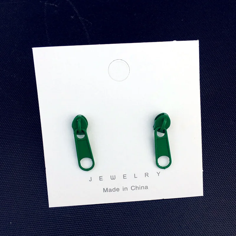 DoreenBeads Creative Stud Earrings For Women Accessories Yellow Red Colorful Zipper Style Jewelry 27mm x 7mm 1 Pair | Украшения и