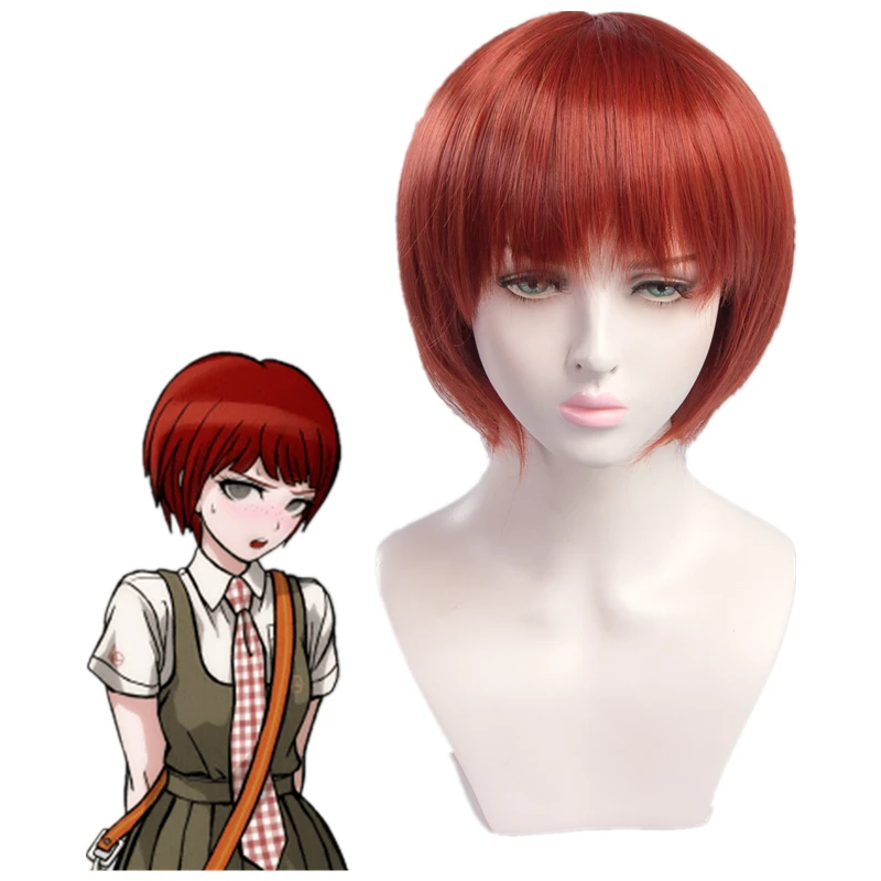 Anime Danganronpa Koizumi Mahiru Cosplay Wig Straight Cartoon Heat Resistant Synthetic Hairpiece Party Costume Wigs + Cap |