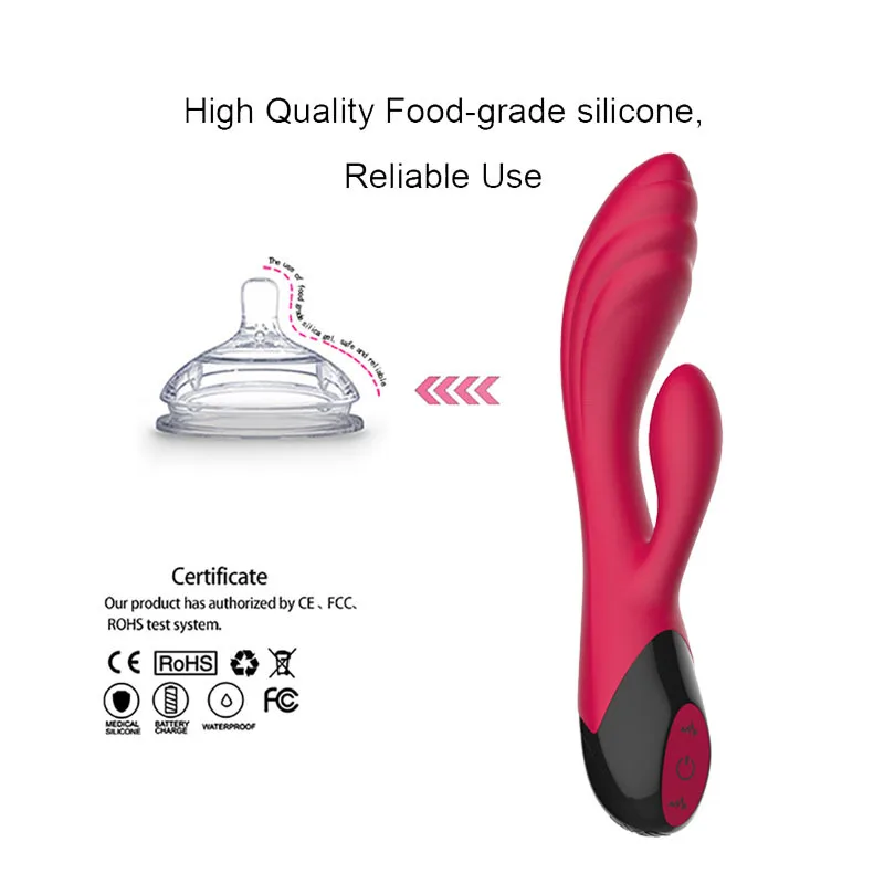 Вибратор Кролик точки G интимные игрушки для женщин двойная вибрация Вагина