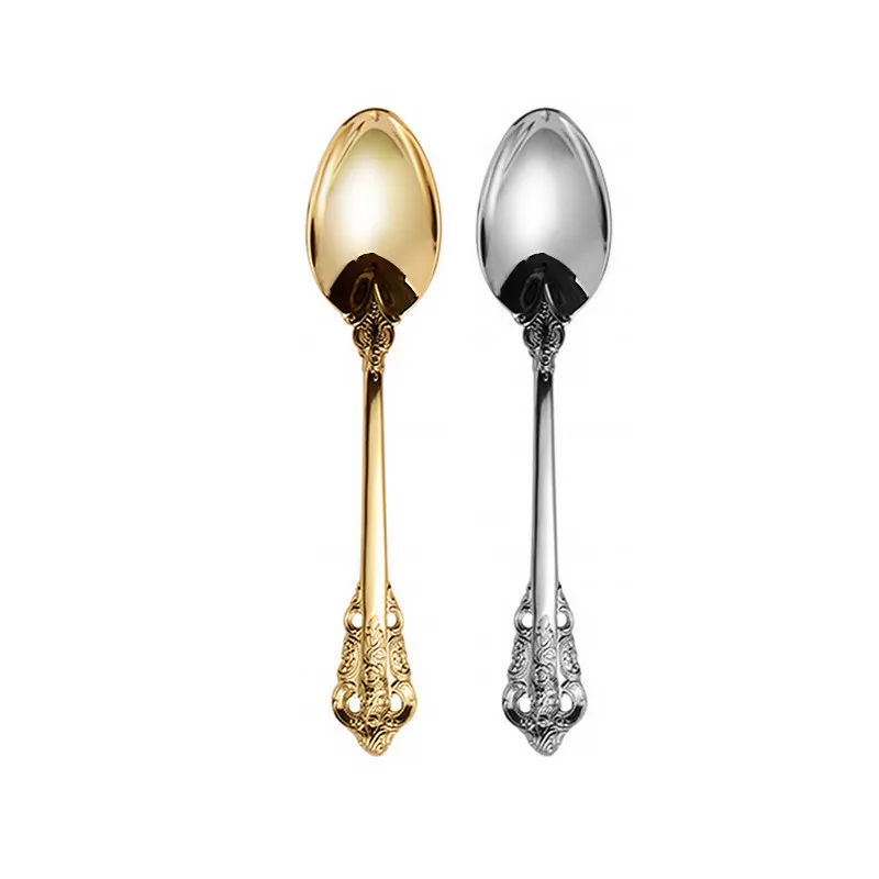 Высококлассные столовые приборы из нержавеющей стали 304 западные золотого и