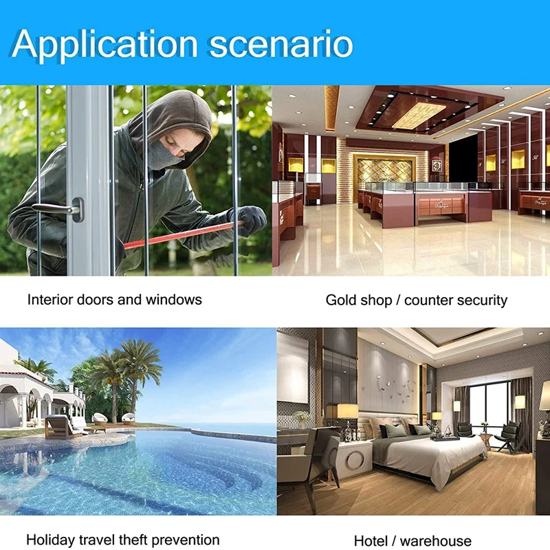 

RISE-Door and Window Alarm for Home Anti Theft Alarm Systems Magnetic Sensor Time Delay Alarm Pool Door Alarm for Kids