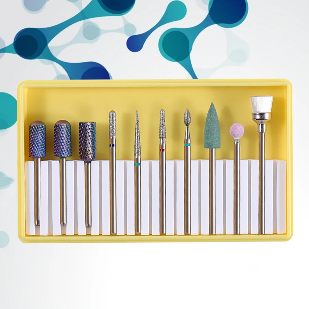 

1 набор сверл для ногтей профессиональная Керамическая электрическая Шлифовальная головка для полировки ногтей (желтая)