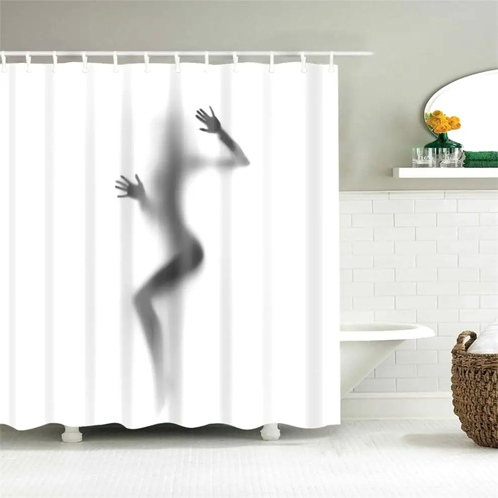 Соблазнительная девушка тень душ Шторы телесного цвета Лидер продаж Элегантные