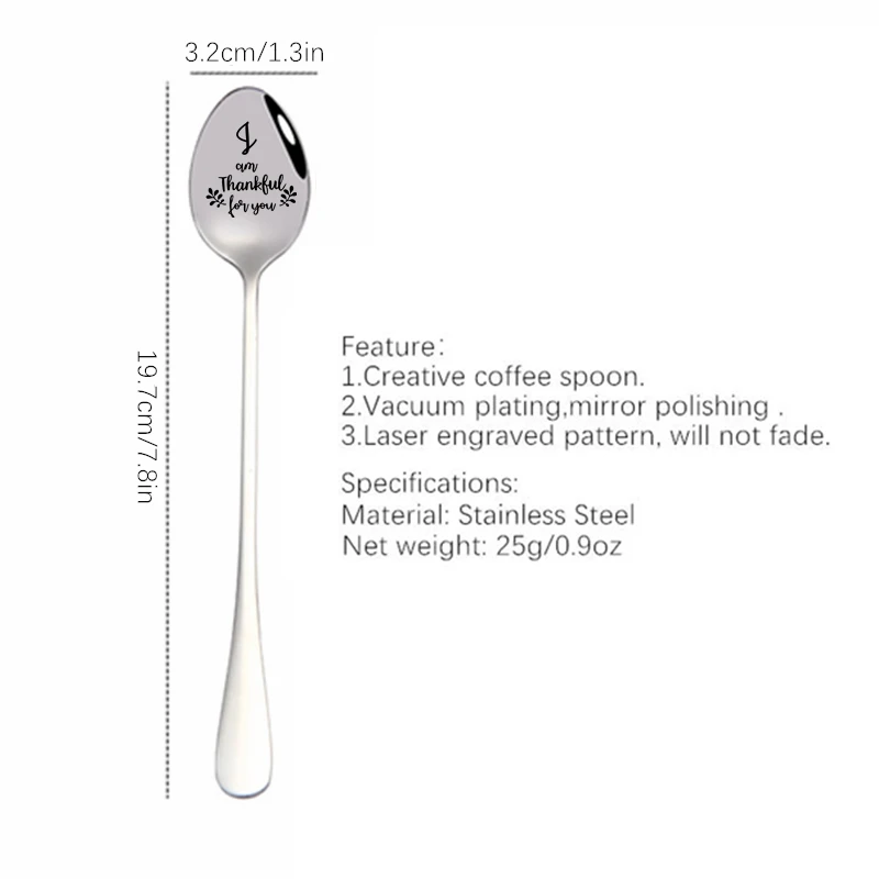 Индивидуальная креативная ложка для чая и кофе из нержавеющей стали подарок на