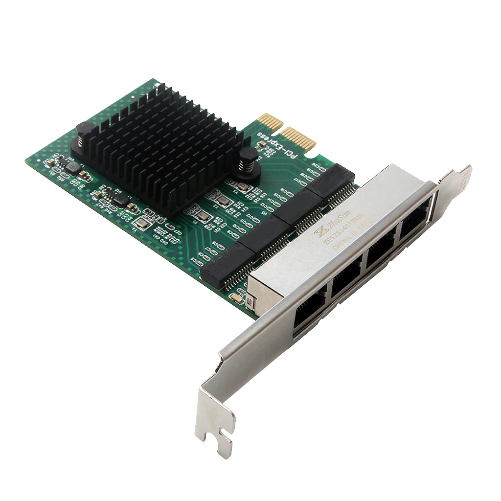 PCIE X1 4 порта 10/100/1000 м гигабитный Ethernet сетевой адаптер карты | Компьютеры и офис
