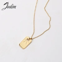 joolim jewelry pvd gold finish fashionable hexagram star pendant necklace stylish stainless steel necklace