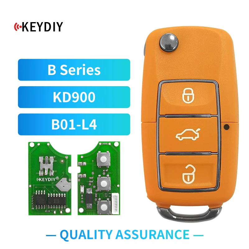 

Пульт дистанционного управления KEYDIY KD (5 шт./лот) B01-L4 роскошный 3-кнопочный пульт дистанционного управления желтого цвета для KD900 KD900 + URG200 MINI KD...