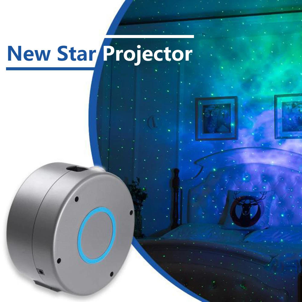 

LED Starry Sky Projector Colorful Night Light with Remote Control Flashing Star Projection Lamp for Bar Party Decor EU/US Plug