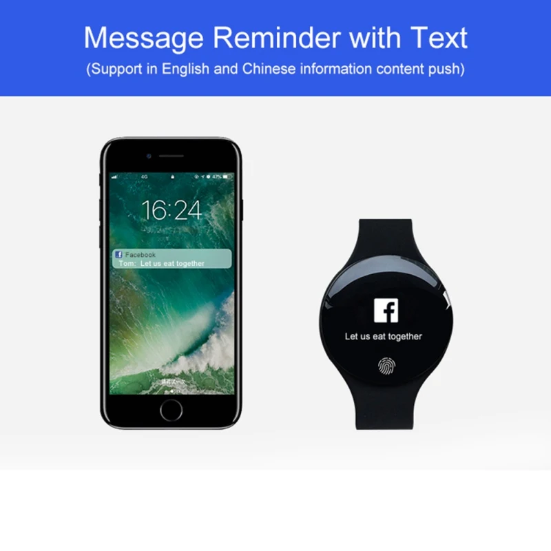 Bluetooth Цвет Сенсорный экран Смарт-часов при обнаружении движения смарт-часы