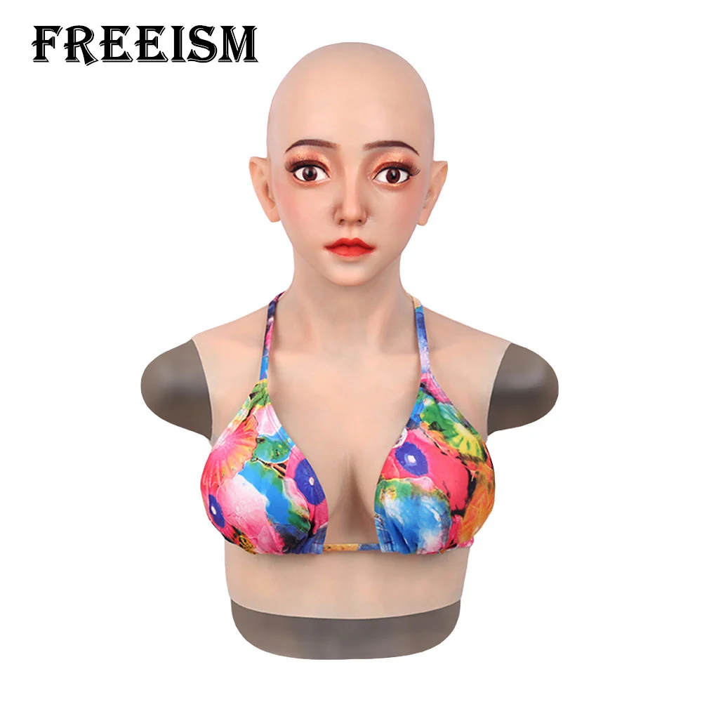 E чашки силикона Грудная форма реалистичной человеческое лицо для Хэллоуина