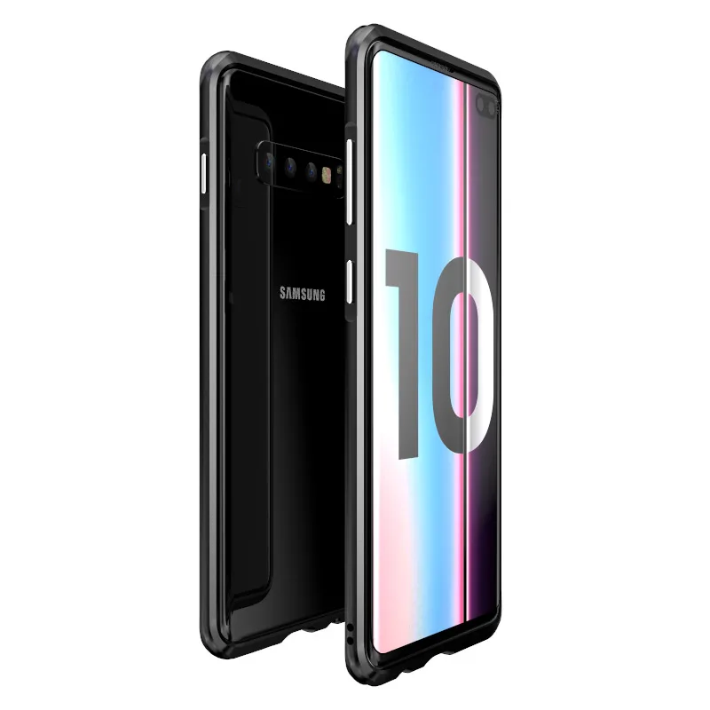 Black Алюминиевый металлический чехол-бампер для samsung Galaxy S10 чехол тонкий противоударный чехол для телефона чехол для samsung S10 Plus чехол S10Plus S 10 - Цвет: Black