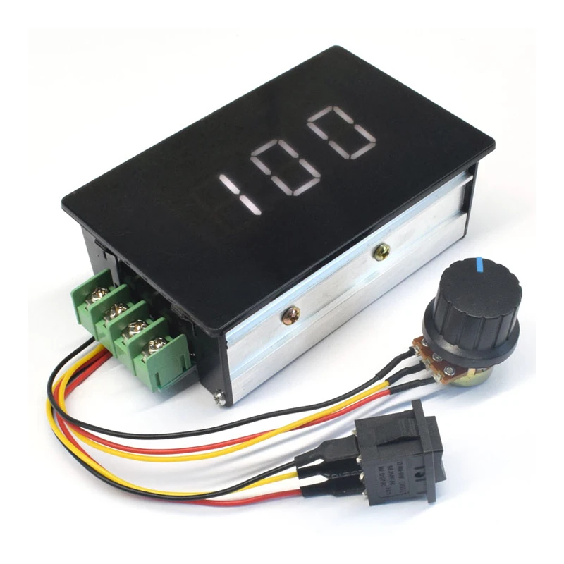 

DC Motor Speed Controller DC 6-60V 20A Digital Display 0~100% adjustable Regulator PWM 2000W Motor Forward And Reverse