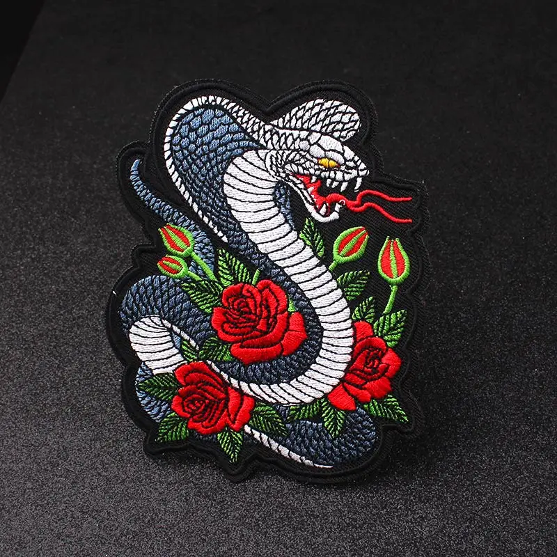 Нашивки Cobra Kai на одежду Цветочная нашивка в стиле панк байкерские вышитые - Фото №1