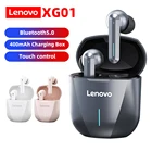 Беспроводные наушники Lenovo XG01, TWS, Bluetooth 5,0, игровые наушники, Hi-Fi стерео звук, наушники-вкладыши со встроенным микрофоном и светодиодной подсветкой