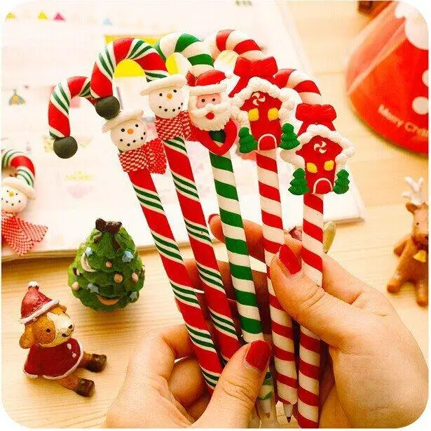 

2020 merry Christmas ball pen New Year Santa Claus navidad weihnachten soft syphon Xmas decoration Children's gifts noel 4pcs