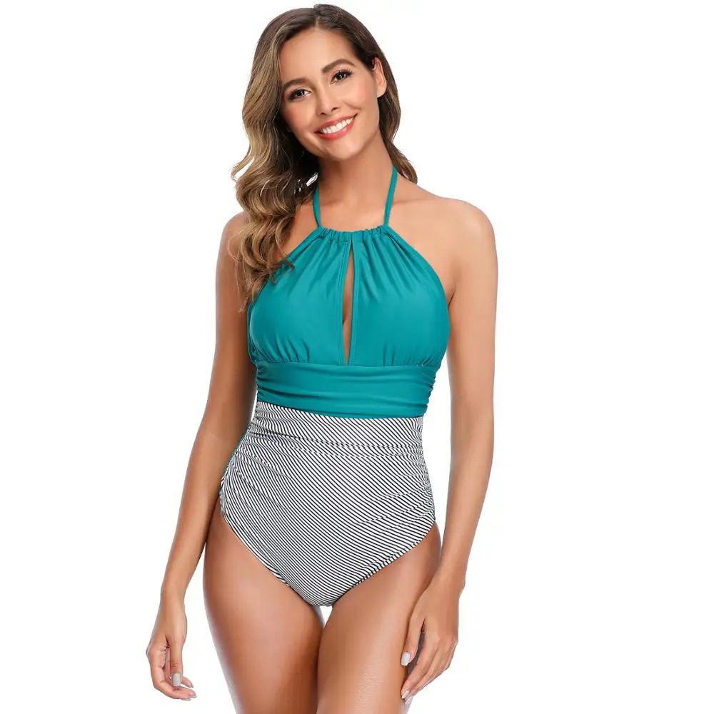 Женский сексуальный слитный купальник в полоску женский купальный костюм с