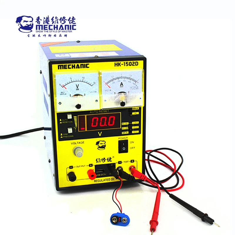 

Механический HK-1502D 15 в 2 а двойная указка Регулируемый цифровой источник питания постоянного тока импульсный источник питания лабораторный ...
