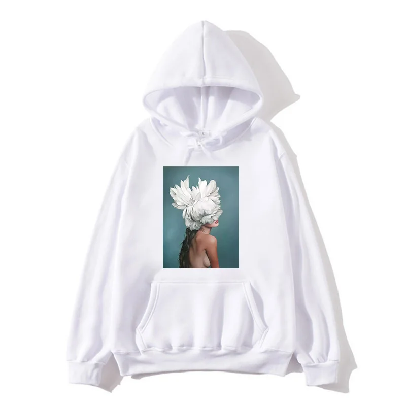 

Толстовка мужская и женская с бархатной подкладкой, модный белый Повседневный Топ в стиле Харадзюку, Свободный пуловер в стиле хип-хоп для п...