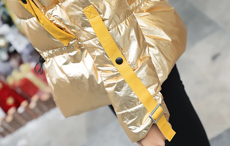 TWOTWINSTYLE/женские парки в стиле пэчворк на шнурке с отворотным воротником и длинными рукавами; теплые плотные женские хлопковые пальто; Зимняя мода; Новинка года