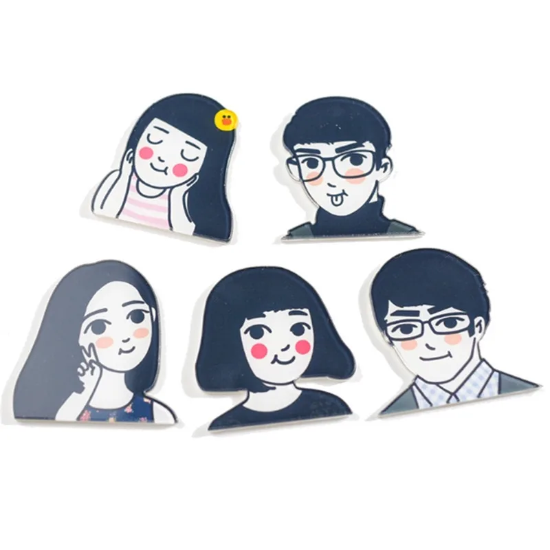 Аниме Мода Мужчины и женщины значок для Одежды Пластиковая Брошь Акриловые