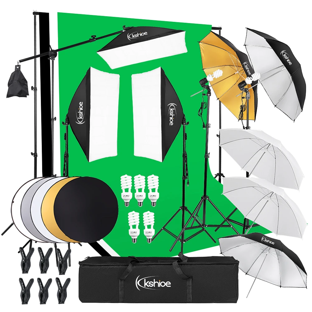 

Photography 50x70CM Softbox Lighting Kits Set Professional Light System With Photographic Bulbs Photo Studio Equipment