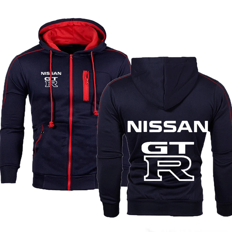 

New Fashion GTR Car Logo Print Men's hoodie Men zipper Jacket Sweatshirts Men jackets Clothing Sweatshirt