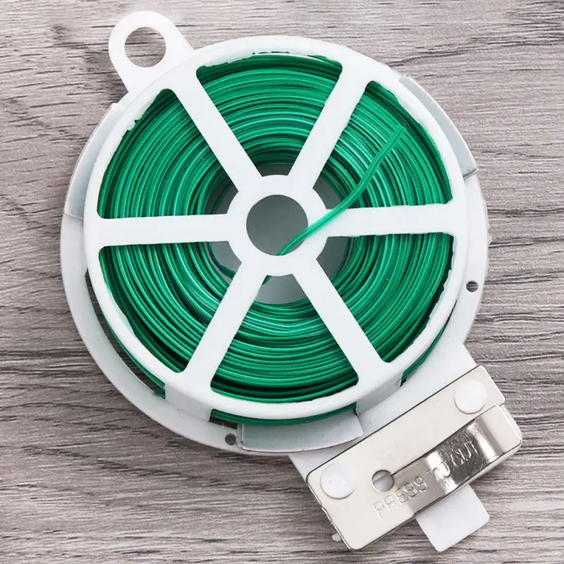 20 Вт 30 50/100 м завод зажим для проволоки с резак сад покрытием обучение твист